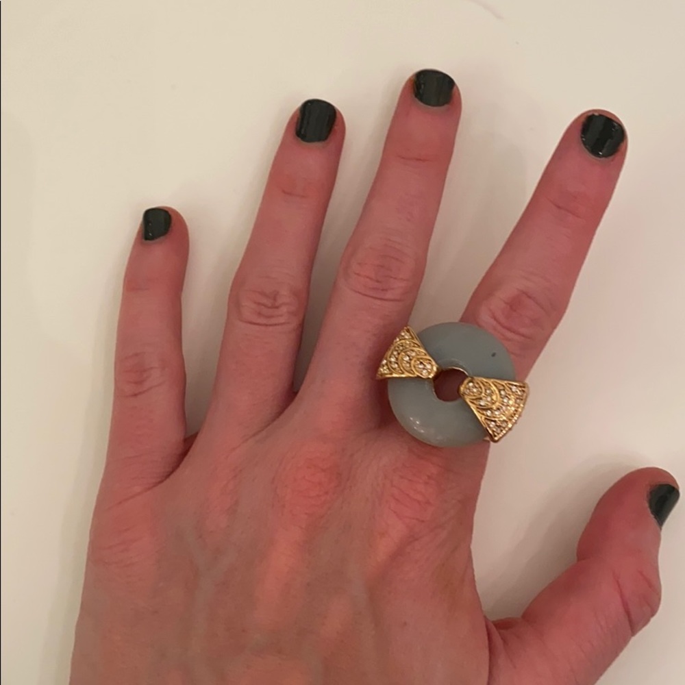 Rachel Zoe Jade & Pavé cocktail ring